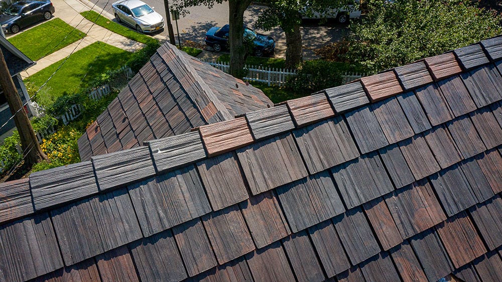 Green roof with multiple gables