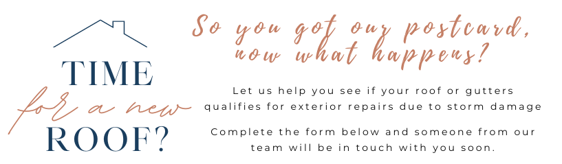 Roof repair postcard call to action