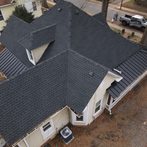 GAFS Timberline HDZ "CHARCOAL" 24 Gauge Standing Seam Metal on Porches "MATTE BLACK"