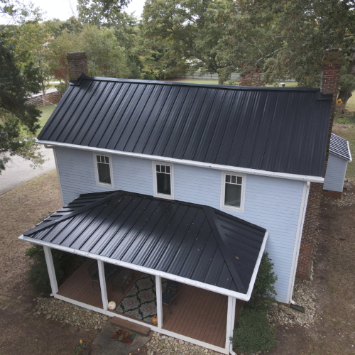 24 Gauge Standing Seam Metal Roof Matte Black-1